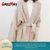 Warm Knitted Cardigan Female Casual Criss-Cross Belt Turn Down Collar White Sweater Women Cotton Knitwear Cardigans Tops 210428