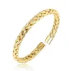 7 mm roestvrij stalen armband van hoge kwaliteit open ronde vorm tarwe geweven armband voor meisje sieraden geschenken Q0719