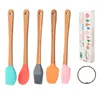 Outils de pâtisserie Mini spatule en silicone Grattoir Brosse à badigeonner Cuillère pour la cuisson Mélanger Ustensiles de cuisine antiadhésifs Ustensiles de cuisine Sans BPA XBJK2103