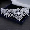 Örhängen Halsband Lyx Barock Crystal African Bridal Smycken Satser Rhinestone Crown Tiaras Statement Bröllop Dubai Set