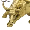 Yuryfvna 3 الأحجام الذهبي وول ستريت الثور الثور تمثال النحت شحن سوق الأسهم الثور تمثال المنزل مكتب الديكور هدية 210811