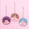 2021 Blue Purple Crylasl Tree of Life Decor Home Decor Mall Hang Made-Made Dream Catcher Christmas Ornement Decoration