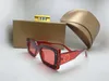 Fashion Rectangle Sunglasses Man Woman Goggle Beach Sunglasses UV400 6 Color Optional Top Quality glasses Made in Italy - Comes with Original Box/Case