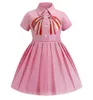 Projektant Odzież Dziewczyna Dress Letnia Toddler Bez Rękawów Bawełna Baby Dla Dzieci Duża Plaid Bow Multi Colors