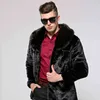 Осень Faux Mink Меховая кожаная куртка Мужская зима сгущает теплое пальто Мужчины свободных куртки Jaqueta Fashion 211207