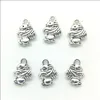 200 pcs/lot pendentifs à breloques en argent antique lapin pour la fabrication de bijoux collier à faire soi-même Bracelet boucles d'oreilles Style rétro 15*10mm DH0792