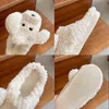 Teddyhond Winter Pluche Slippers 2021Fashion Nieuwe harige Slaapkamer Vrouwen Schoenen Indoor Warm Soft Sole Home Shoes Plus Size 36-41 H1122