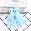 Kimter Cute Animal Fluffy Key Rings Pompom Octopus Plush Doll Keychain Women Bag Pendant for Kids Toys Fashion Accessories Gift