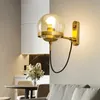 Wall Lamps Retro Industrial Iron Glass Ball LED Post Modern Minimalist Light Fixtures El Aisle Cafe Art Lamp