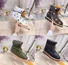 High quality famous luxury designer camping boots fashion short boot women winter snow bootss flat bottomed womens shoes bow down shoe letter lace up with flower 35-41