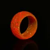 Modeharts Wild Cool Punk Lysous Crack Färgring Skiner i Dark Party Engagement Fluorescerande Ringar för Unisex Smycken