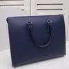 2021 Mencure de créateur en cuir bleu masculin Bagg de grande qualité sac de grande capacité de grande capacité de sac à main étanche à la mode Retro CAS225W