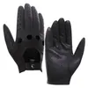 Harssidanzar Mens Lambskin Leather Driving Gloves Unlined Vintage Finished Touchscreen 220113