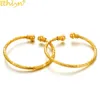 Ethlyn 2pcs/lot Arab Middle East Items Adjustable Durable Gold Color Girls /boys/children/kids Charm Bangles Bracelet B142 Q0717