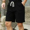 Linho Shorts Homens Grande Verão Alto Plus Tamanho 6xl 7XL 8xl 9xl 10xl Elástico Cintura Elástica Casual Linho Bermudas Macho Beach Roupas de Linho 210323