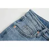 Women Skinny Flare Jeans Mid Waist Ankle Length Denim Pants Spring Female Trousers 210421