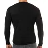 Heren truien herfst winter gebreide trui mannen lange mouw gestreepte truien solide slim fit mannen pullover Suiner Hombre 2111006