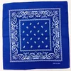 Moda Hip Hop 100% Bawełna Bandana Square Scarf 54 CM * 54cm Czarny Red Paisley Headband Drukowane dla kobiet / Mężczyzn / Chłopcy / Dziewczyny Caps Maski