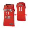 Illinois Fighting Illini Koszulki Męskie Zach Griffith Jersey Tevian Jones Andres Feliz Ayo Dosunmu College Koszykówka Koszulki Zwykłe