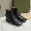 Designer luxe Martin plate-forme bottes double boucle en métal chaîne gland automne hiver cuir de vachette femme botte sexy noir blanc chaussures courtes 11 cm talons hauts