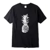 XIN YI Men Fashion Casual Top Quality 100% cotton loose pineapple printed t shirt casual summer loose cool men t shirt For Men Y0809