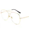 Mode lunettes de soleil cadres 2022 tendance bleu lumière bloquant hommes optique lunettes cadre Vintage ordinateur lunettes métal clair décoratif E