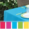 Loude de jantar descartável Plástico colorido de mesa de mesa de aniversário Festa de casamento Tabela de natal Tampa de limpeza Capas Retângulo Decoração de pano de mesa