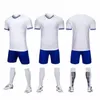 2021 Soccer Jersey sätter slät kunglig blå fotbollsvettabsorberande och andningsbar barns träningsdräkt 0006