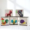 3D broder dessin animé Animal pliant grande boîte de rangement pour enfant jouets tri organisateur boîte vêtements livre maison bac de rangement 210922