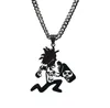 Svart ICP Jeckel Brothers Charm Hatchet Man Charms Pendant Mens Halsband Juggalo / Juggalette Smycken Rostfritt Stålkedja 5mm 24 ''