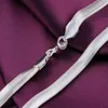 Chains 925 Sterling Silver 16/18/20/22/24 Inch 6mm Flat Snake Chain Necklace For Woman Man Fashion Wedding Party Charm Jewelry