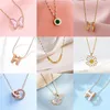 2021 Bag Parts Zircon Crown 24 English Letter Pendant Enkel Fashion Lady Necklace Choker Tillverkare Direktförsörjning XZ0