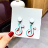 Creative Acrylic Musical Note Stud Earring For Women Colorful Party Jewelry Summer Holiday Girlfriend Earrings Wholesale