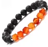 Strands Clássico Bead Pulseira Estrela Corte Pedra Pulseira Howlite Malaquite Preto Rutilado Quartz Carnelian Grau Facetado Grânulos Pulseira