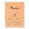 Constellation Necklace 18K Gold Silver Plated Zodiac Necklace Letter Symbol Pendent Chain for Men Women Nice Jewelry Brithday Friendship Gift with Paper Card