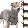 S-5XL Greyhound Dog Płaszcz Turtleneck Scarf Spring Outdoor Polar Koszula Ochrona Kurtka Pet Colthes dla średnich Duże Duże psy 211013
