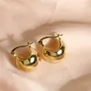 Zwięzły Luksusowy 18 K Pozłacane okrągłe kulkowe kolczyki Temperament Kobiety Marka Design Moda Wykwintne S925 Srebrne Earrings