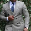 Zweireiher Graue Männer Anzüge Slim Fit 2 Stück Business Hochzeit Smoking für Bräutigam Benutzerdefinierte Afrikanischer Mann Mode Kleidung Jacke Hose X0909