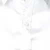 Chemise de smoking en satin de soie blanche hommes marque à manches longues ajustées chemises habillées pour hommes de mariage danse mâle chemise décontractée chemise 210522
