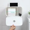 Badezimmerzubehör Toilettenpapierhalter Aufbewahrungsbox Spender Kunststoff Wandmontiertes Gewebe für Rollen tragbar 210423