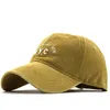 Ball cap sommartvätt gammal denim baseball hatt brev nyc broderi fiske sun204z