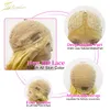 Perruques en dentelle 613 Blonde Blonde à cheveux humains bouclés Full Transparent HD Vave profonde frontale brésilien Brésilien Pré-cueillette Water Front Tobi2244087807072248