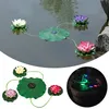 Outdoor Solar Power Energy Lotus Light LED Floating Flower Waterproof Lamp Night Lights For Pool Pond Garden Decoration