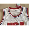 Mens Basketball Jerseys 45 Donald Trump Jersey Stitched White Shirt Uniform 2016 Commemorative Edition Mesh för Man Storlek S-XXXL