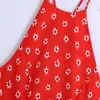 Za vrouwen zomer print rode halter jurk mouwloze backless strand jurk mode rug rits sexy mini jurken vrouw sundress 210602
