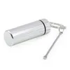 Diameter 18mm height 59mm aluminum alloy portable key chain storage bottle cigarette accessories glass pipe for smoking