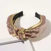 Hairbands Hair Accessories Sequin Knotted Hair Hoop Bow Hairbands Wide Headband Makeup Head Wrap Headdress Shiny Hairbands New