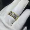 Choucong Brand Unique Wedding Rings Luxury Jewelry 925 Sterling Silver 18K Gold Fill Princess Cut White Topaz CZ Diamond Party Engagement Band Ring For Men Gift