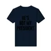 Herrt-shirts tryckt tshirt mode hes inte min president topp män lösa anpassning tees