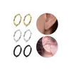 Nouvelle mode 1 paire Petite boucle d'oreille pour femme / homme en acier inoxydable cartilage cartilage tragus simple cercle mince cercle anti-allergique fille fille cadeaux